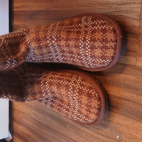 Ugg Australia Jester Plaid Carly Knit Tall Boots Size 7 - Picture 2 of 13